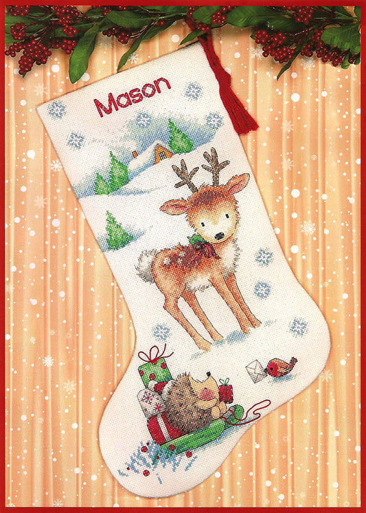 Reindeer and Hedgehog Stocking