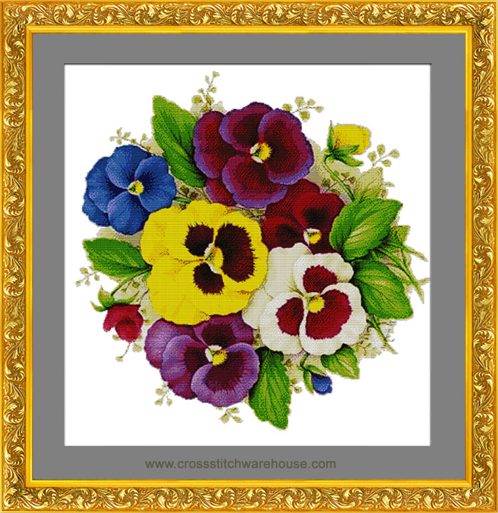 Glorious Pansy Cluster