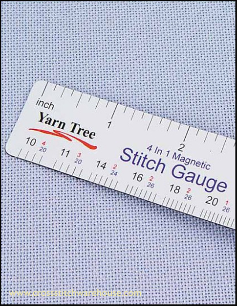 Picture of RULER - 4 In One Cross Stitch Gauge Ruler
