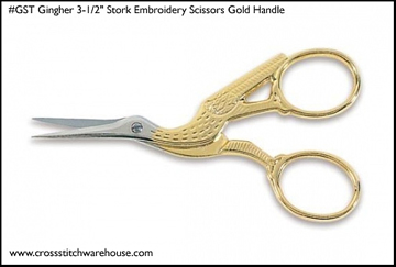 Picture of SCISSORS - Gingher Stork Emb Scissor 3.5"