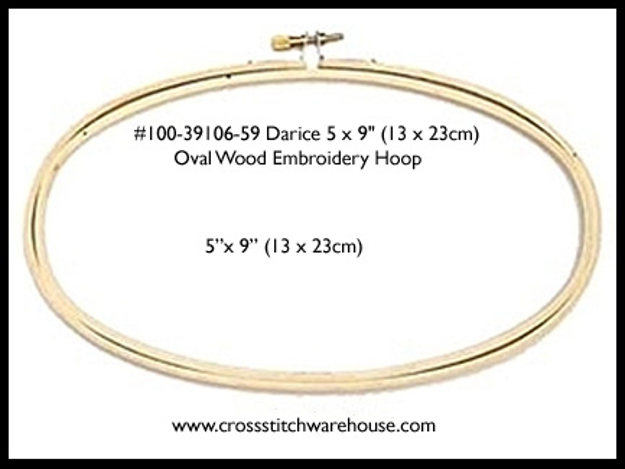 CrossStitch Warehouse. HOOP - Oval Wooden Embroidary Hoop 5x9
