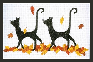 Picture of Autumn Cats - CHART & FABRIC