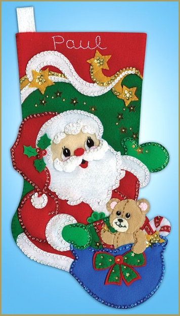 Design Works ~ Painting Santa Christmas Stocking
