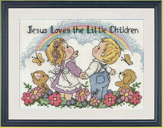 Slacker's Guide To Children With Christ Cross Stitch Patterns - Counted ...