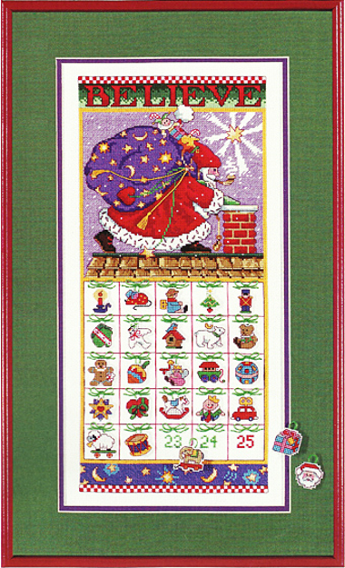 CrossStitch Warehouse. Cross Stitch Kit - Believe Advent Calendar