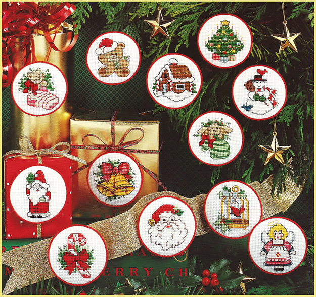 Dimensions Counted Cross Stitch Ornament Kit Set of 4-Christmas